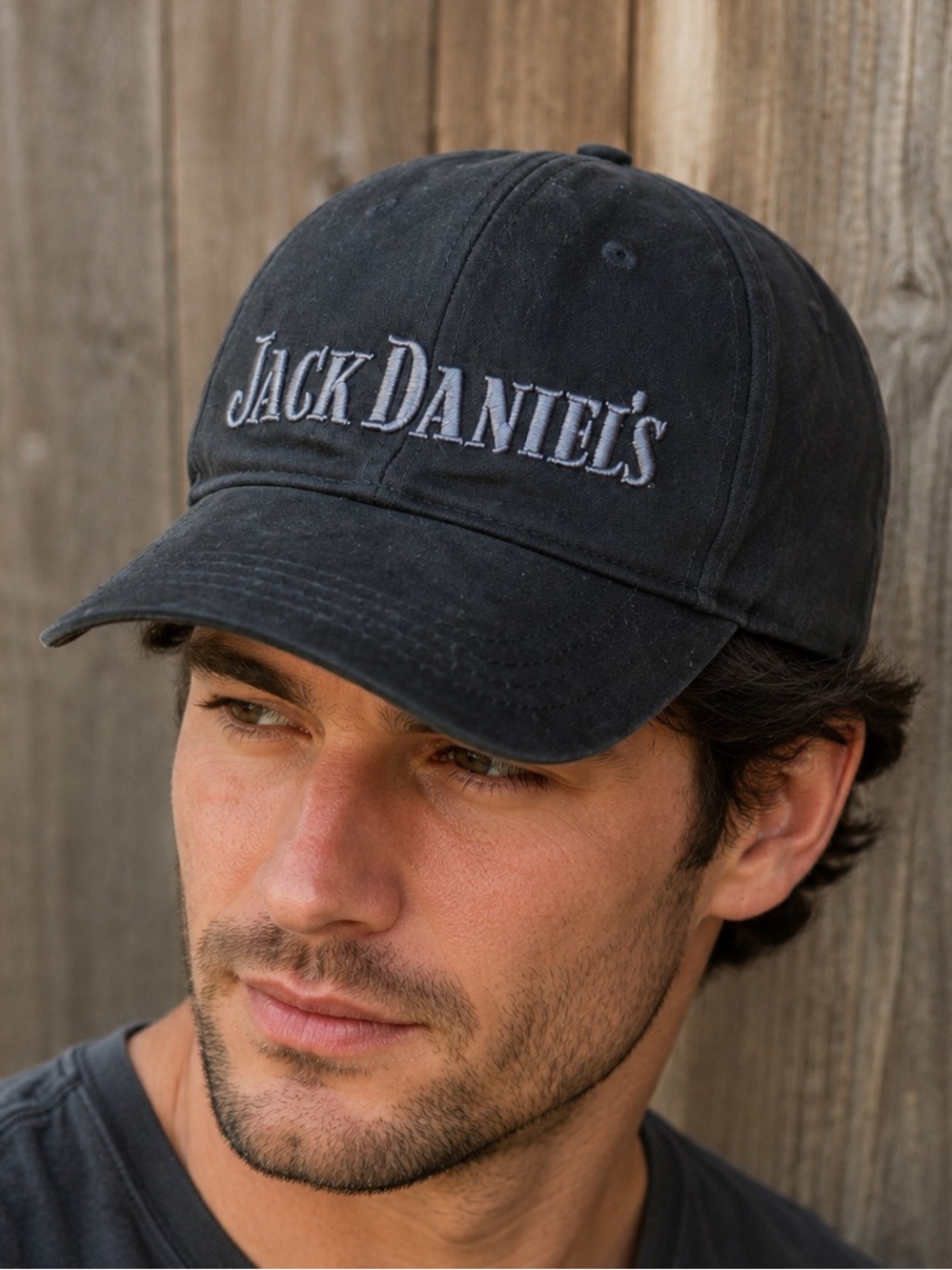 Jack Daniels Blackout Embroidered Ball Cap Trucker Hat